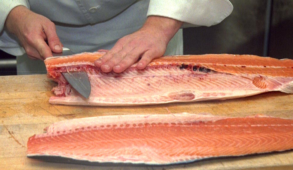 Filleting A Salmon